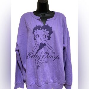 Betty Boop Purple Sweatshirt